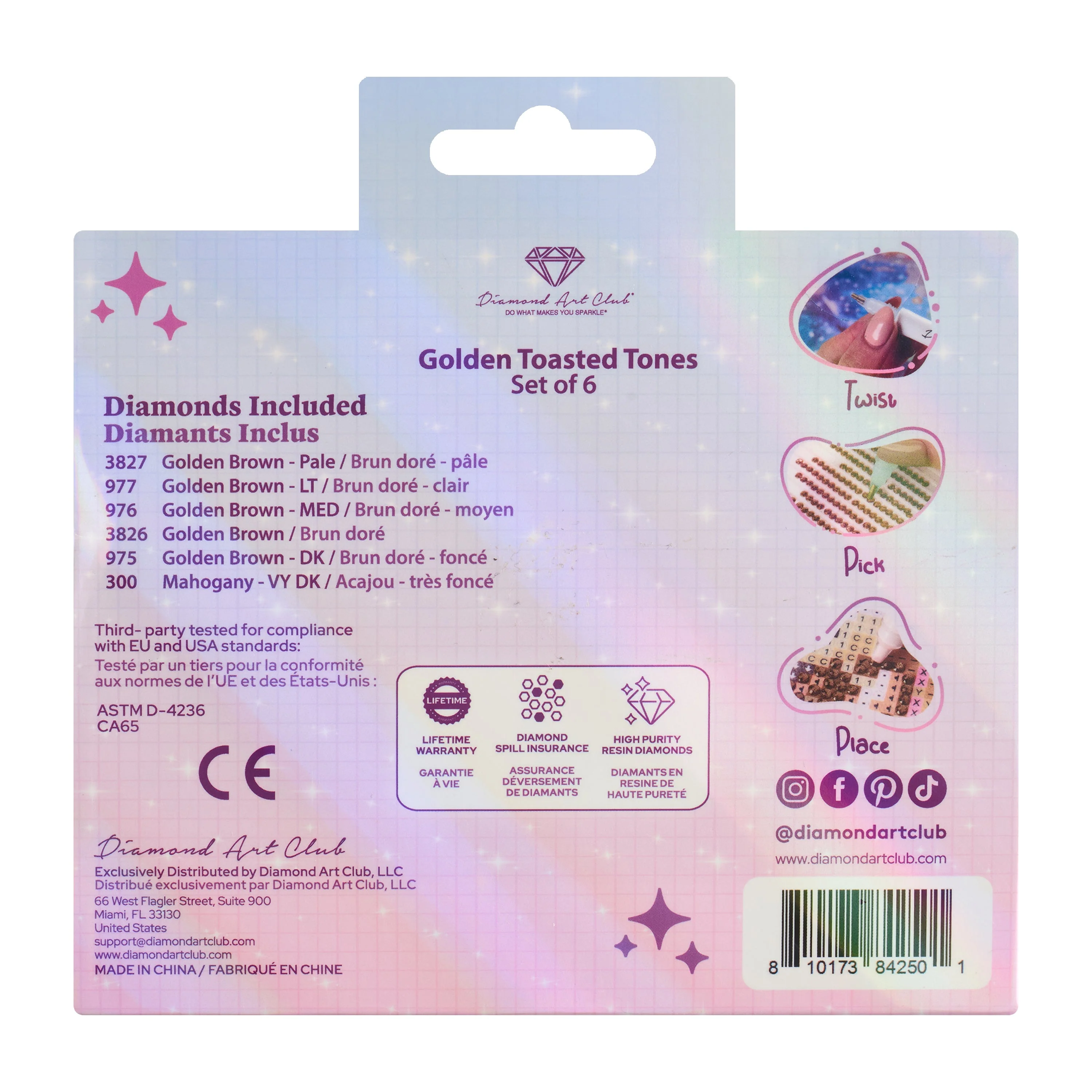 Bling Diamonds – Golden Toasted Tones Round (Set of 6) - Image 6