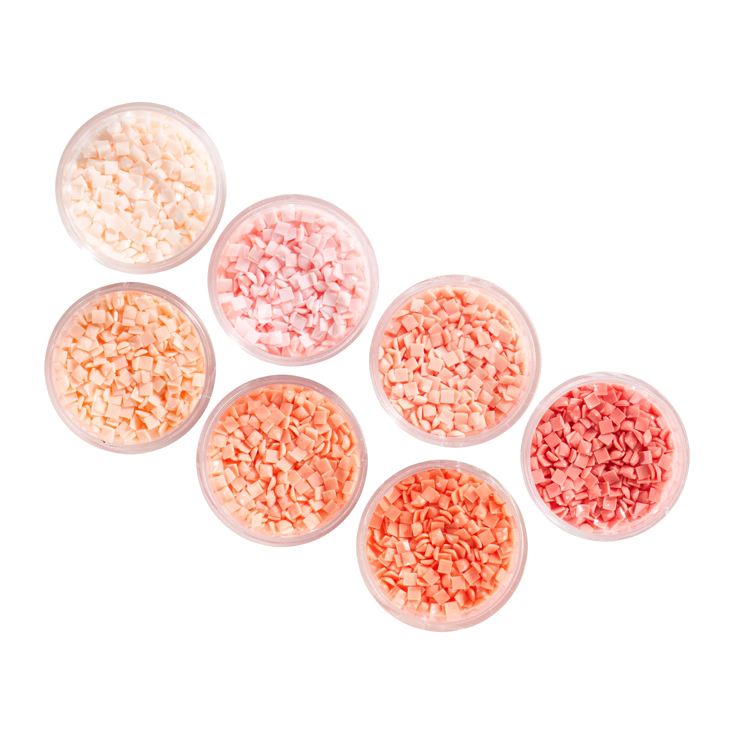 Bling Diamonds – Peachy Coral Tones Square (Set of 7) - Image 4