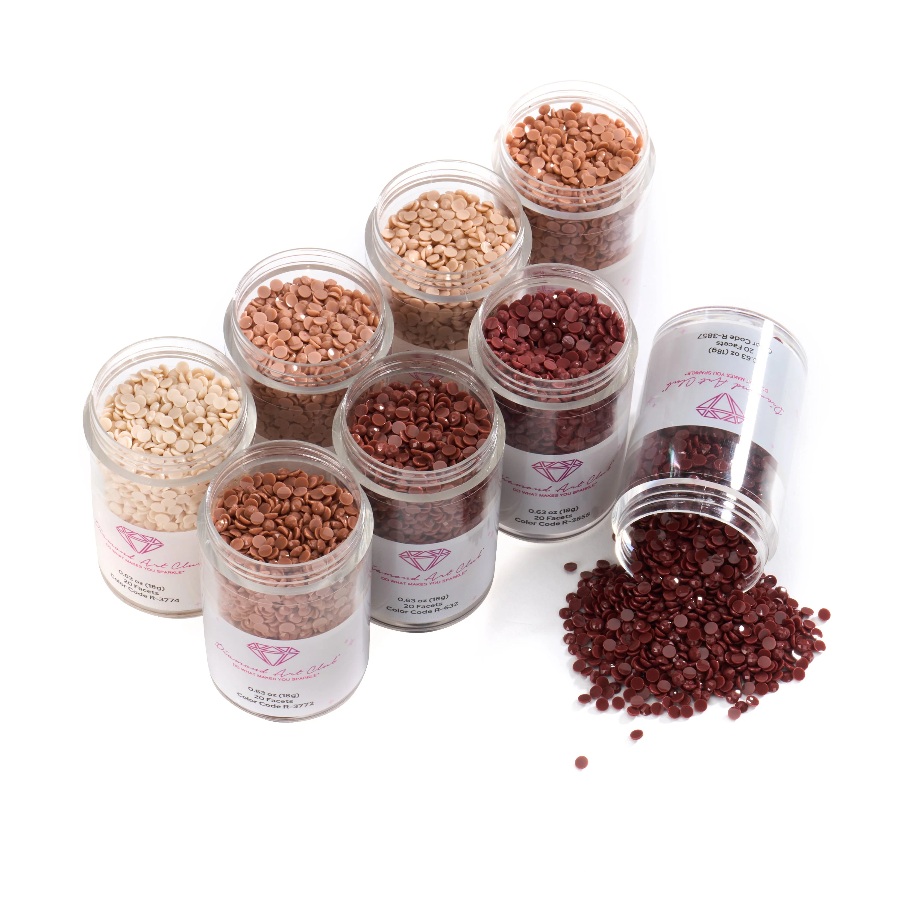 Bling Diamonds – Warm Earthly Tones Round (Set of 8) - Image 3