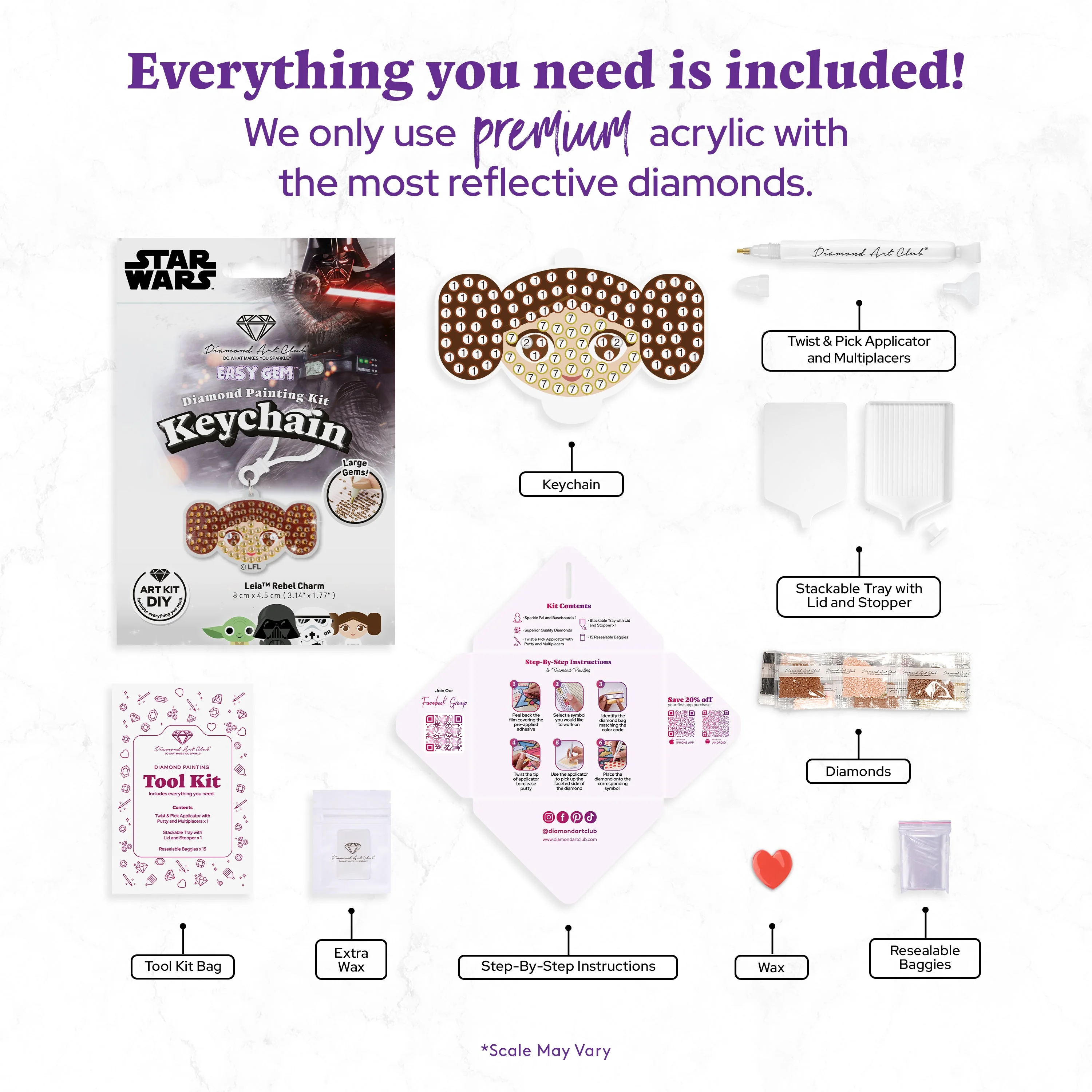 Keychain - Leia™ Rebel Charm - Image 3