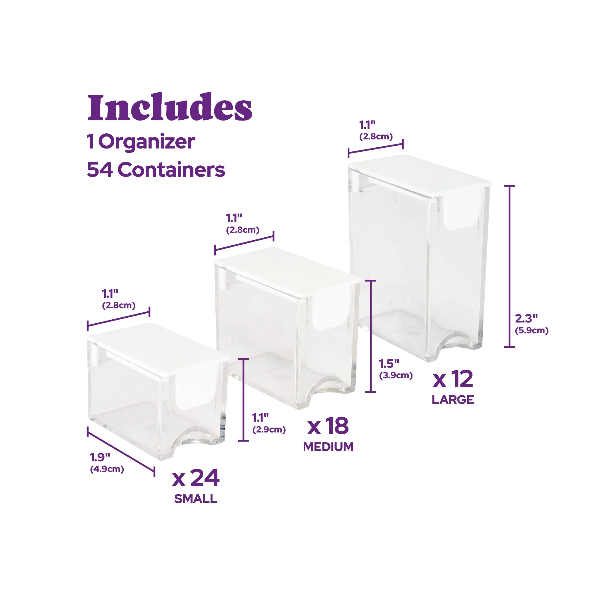 Premium 54-Container Diamond Storage Organizer - Image 5