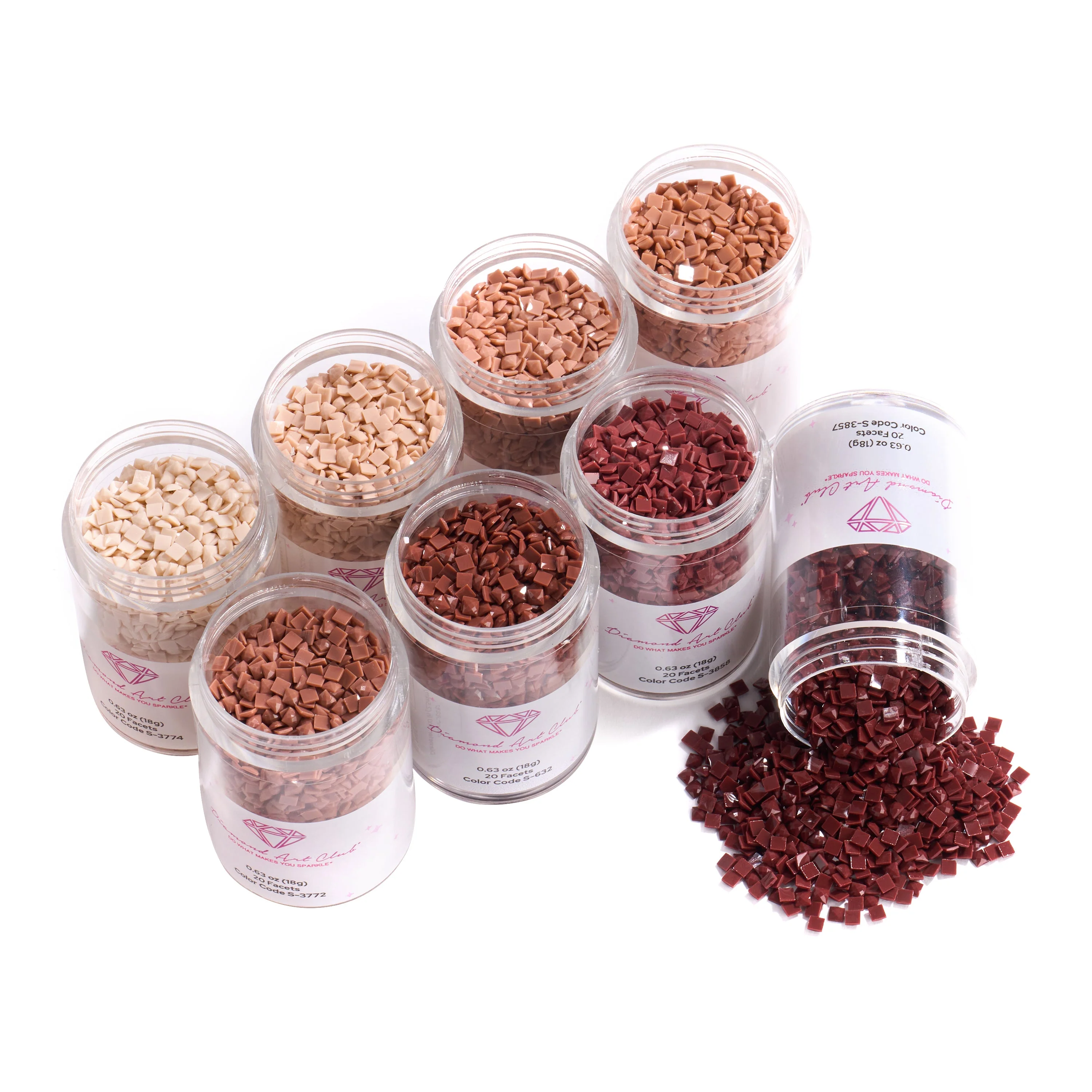 Bling Diamonds – Warm Earthy Tones Square (Set of 8) - Image 3